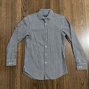 Van Heusen_Studio Slim Fit Gray & Dark Blue Long Sleeve Dress Shirt